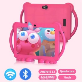 Relndoo Tableta para niños de 7 pulgadas Android 13, 6 GB 3 + 3 amplia