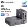 MLLSE G3 Mini PC Intel N100 CPU DDR4 16GB RAM 512GB SSD WiFi5 BT4.2 Wi