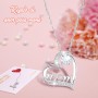 Qinqinxin Regalos Dia de la Madre, Rosa Eterna con Collar Regalos para Mama, Mejor mamá del Mundo, Flores Preservadas Dia de la