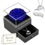 Qinqinxin Regalos Dia de la Madre, Rosa Eterna con Collar Regalos para Mama, Mejor mamá del Mundo, Flores Preservadas Dia de la