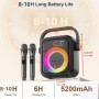 FanFun 66Pro 5200MAH Altavoz BT portátil con 2 micrófonos inalámbricos