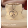 LIHELEI Rose Eterna Regalo Día de la Madre, Collar de la Cadena del Corazón de la Caja de Joyería, Regalo de Joyería con Flores