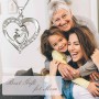 LIHELEI Rose Eterna Regalo Día de la Madre, Collar de la Cadena del Corazón de la Caja de Joyería, Regalo de Joyería con Flores
