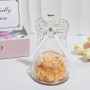 Yamonic Rosa Eterna Dia de la Madre Regalos para Mama,Flore Eterna con Figura Ángel Regalo Madre,Día de la Madre Regalo