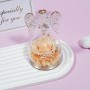 Yamonic Rosa Eterna Dia de la Madre Regalos para Mama,Flore Eterna con Figura Ángel Regalo Madre,Día de la Madre Regalo