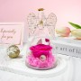 Sunia Rosa Eterna Regalo Dia de la Madre,Flores Preservadas Regalo Mujer,Flore Eterna con Figura Ángel Día de la Madre,Regalo