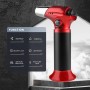 Linterna de cocina de butano recargable con llama ajustable y bloqueo de seguridad para postres, barbacoa, cocina (gas butano no