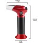 Linterna de cocina de butano recargable con llama ajustable y bloqueo de seguridad para postres, barbacoa, cocina (gas butano no