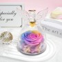 Sunia Rosa Eterna Regalo Dia de la Madre,Flores Preservadas Regalo Mujer,Flore Eterna con Figura Ángel Día de la Madre