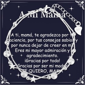 Rebundex Pulsera Plata Regalos Originales para Mujer Pulseras Regalos para Mujer Cumpleaños Navidad Día de San Valentín Madre
