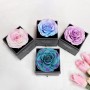 Sunia Regalo Dia de la Madre, Rosa Eterna con Collar y Pendientes de Corazón Plata de Ley 925,Rosa Eterna Natural Preservada