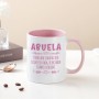 LOZACHE Taza Abuela de Café, Idea Regalo para Super Abuela Cumpleaños, Navidad, Dia de la Madre, 350ml Rosa