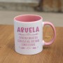 LOZACHE Taza Abuela de Café, Idea Regalo para Super Abuela Cumpleaños, Navidad, Dia de la Madre, 350ml Rosa