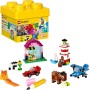 LEGO 10696 Classic Caja de Ladrillos Creativos Mediana con Base Verde, Coches y Animales, Juguete para Construir para Niños de 4