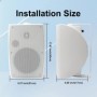 Herdio 2 uds 6,5 ''400W altavoces pasivos para exteriores con cable im