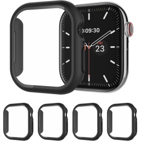 AOTUAO 4 Piezas Funda Compatible con Apple Watch Series 10 42mm, Estuche Rígido Delgado PC Protector de Pantalla Cristal