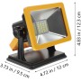 DOITOOL Foco Led Recargable Para Exterior Con Imán Y Luz De Emergencia Lámpara De Trabajo Para Jardín Camping Y Construcción Luz