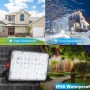 Indmird Focos LED Exterior 100W, Superbrillante 10000LM Proyector LED Exterior IP66 Impermeable Luces Led Exterior 6500K Blanco