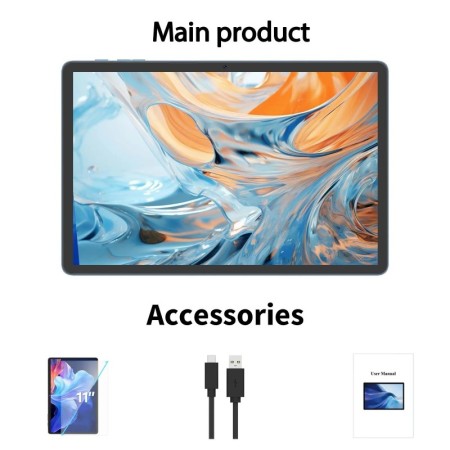 2025 Relndoo Tableta Android 15 de 11 pulgadas, 24 GB 4 + 20 ampliadas