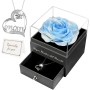 Rosa Eterna Regalo Dia de la Madre, Regalo Mama, Rosa Natural Flores Preservada con Collar Día de la Madre, Regalos para Madres