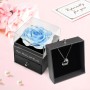 Rosa Eterna Regalo Dia de la Madre, Regalo Mama, Rosa Natural Flores Preservada con Collar Día de la Madre, Regalos para Madres
