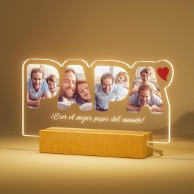 iDIY Lampara Personalizada con tu Foto - Día del Padre, Marcos con Profundidad, Regalos con Fotos Personalizadas, Regalo Papá en
