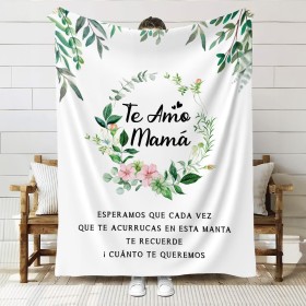 RoCetysell Regalos Día de la Madre, Manta para Mama 130 x 150cm, Regalo Madre Originales para Mantas para Cama, Regalo San