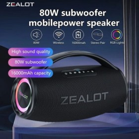ZEALOT S97 80W Altavoz inalámbrico, Altavoz de subwoofer portátil para