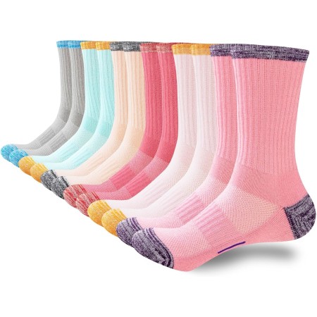 InaWarm Women's 6 Pairs of Sports Running Hiking Cotton Breathable Trekking Cushion Socks for Outdoor Sports