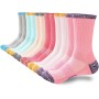InaWarm Women's 6 Pairs of Sports Running Hiking Cotton Breathable Trekking Cushion Socks for Outdoor Sports