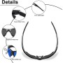 BONDDI Sports Sunglasses, Polarized Sports Sunglasses for Men and Women, UV400 Protection, Lightweight and Surround TR90 Frame