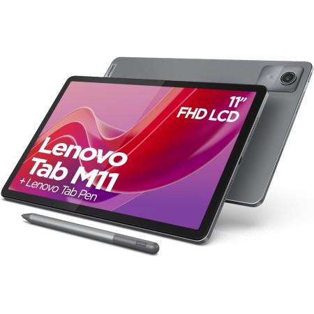 Lenovo Tablet Tab M11, Pantalla táctil de 11 Pulgadas, MediaTek G88, 4 GB de RAM, 128 GB eMMC 5.1, Android 13, Gris, Incluye Pen