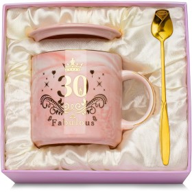 30 Cumpleaños Taza de Cerámica Jaspeada Rosa, 30 Años Regalos Originales Para Mujer Cumpleaños 30 Regalo Cumpleaños Mujer