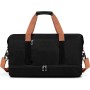 Vllcsla 32.2 L Men's Sports Bag, Sports Gym Bag with Shoes Compartment, Wet Pocket, Canvas Sports Travel Bags, Waterproof