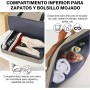 Vllcsla 32.2 L Men's Sports Bag, Sports Gym Bag with Shoes Compartment, Wet Pocket, Canvas Sports Travel Bags, Waterproof
