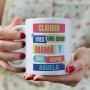 MUGFFINS Tazas Personalizadas para ABUELA - En Español - Es retro_Abuela - 11 oz / 330 ml - Regalo personalizable original y