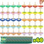 Peonza Madera Pack 40 Regalos Cumpleaños Niños Colegio - BONNYCO | Detalles Cumpleaños Niños, Relleno Piñata Infantil, Regalitos