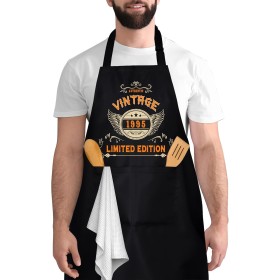 Rebundex Regalo Hombre Cumpleaños 30/40/50/60 Años Delantal Cocina Hombre Regalo Cumpleaños Hombre Original Regalos Hombre
