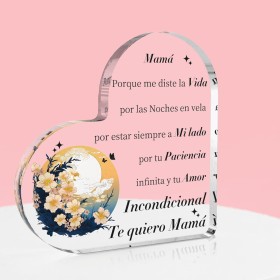 Regalo dia de La Madre, Regalo Madre, Ideas Regalos para Madres Placa Acrílica, Regalo Mama, Regalos para Mamá, Regalos para