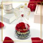 Sunia Regalo Dia de la Madre, Rosa Eterna Angel Lleva Impreso Eres la Mejor Madre del Mundo, Flores Preservadas con Figura de
