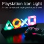 Luz Iconos PlayStation - Lámpara Oficial con 3 Modos, Decoración Gamer Reactiva a Sonido