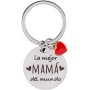 GEBETTER Regalo Día Madre 1*Llavero Original Mamá con Corazón + 1*Tarjeta Felicitación Mama Te Quiero + 1*Sobre Rosado, Regalo