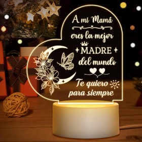 Aonveki Regalo Dia de la Madre, Regalos Mamá, Regalo Madre, Lampara Regalo Cumpleaños Madre, Luz Nocturna, Regalo Navidad Acción