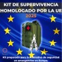 Kit Supervivencia UE 2025 con Mochila Botiquín y Linterna, Manta Térmica Supervivencia, Cuchillo Supervivencia Militar