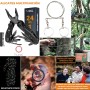 Kit Supervivencia UE 2025 con Mochila Botiquín y Linterna, Manta Térmica Supervivencia, Cuchillo Supervivencia Militar