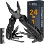 Kit Supervivencia UE 2025 con Mochila Botiquín y Linterna, Manta Térmica Supervivencia, Cuchillo Supervivencia Militar
