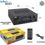 Pyle Amplificador de Audio, para el hogar, Estudio, 300W, Bluetooth, Estereo, 2 Canales, Sistema de Audio MP3, USB, SD, AUX,