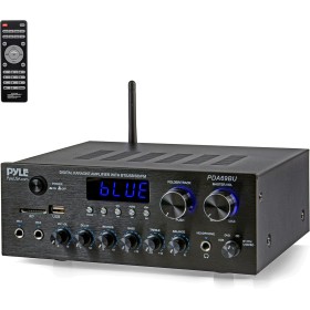 Pyle Amplificador de Audio, para el hogar, Estudio, 300W, Bluetooth, Estereo, 2 Canales, Sistema de Audio MP3, USB, SD, AUX,