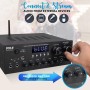 Pyle Amplificador de Audio, para el hogar, Estudio, 300W, Bluetooth, Estereo, 2 Canales, Sistema de Audio MP3, USB, SD, AUX,