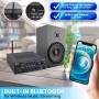 Pyle Amplificador de Audio, para el hogar, Estudio, 300W, Bluetooth, Estereo, 2 Canales, Sistema de Audio MP3, USB, SD, AUX,